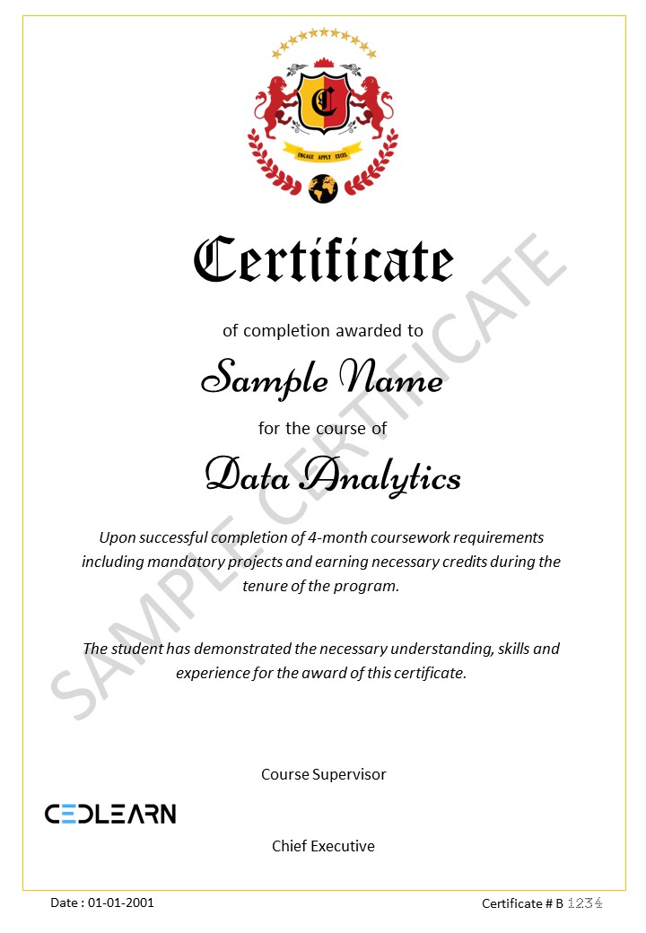 Data Analytics Certificate
